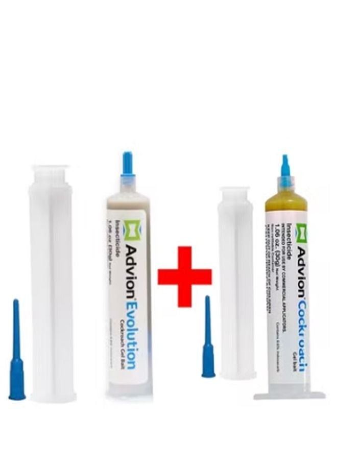 syngenta طُعم جل الصراصير من Advion، 2 × 30 جرام، مبيد حشرات، للاستخدام الداخلي والخارجي، جل قاتل للصراصير - Image 1