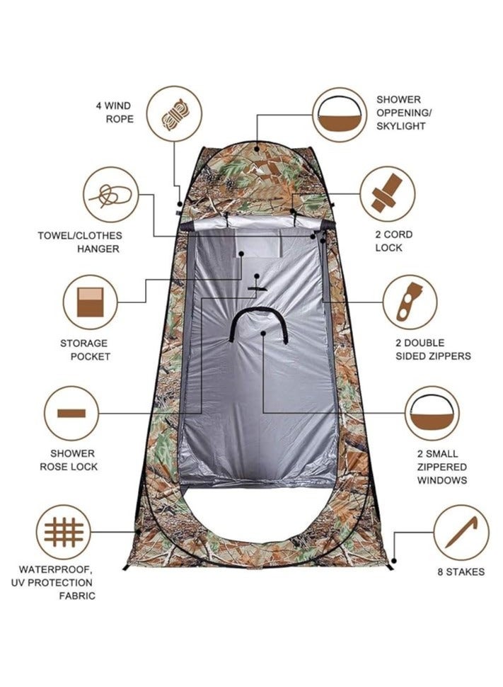 Albawadi Portable Folding Privacy Tent Waterproof Pop Up Toilet Tent for Outdoor Camping Picnic - Image 3