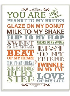 Stupell Industries Stupell Industries The Kids Room by You Are Peanut To My Butter Typography Art Wall Plaque  - Image 1