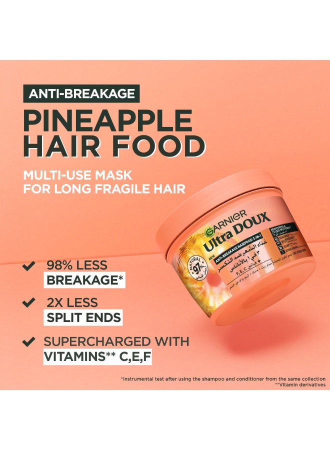 جارنيه قناع شعر 3 في 1 مضاد للكسر بتصميم اناناس للشعر من الترا دو