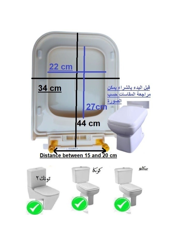 100% غطا قاعدة حمام مربع اللون ابيض (قد يختلف اللون قليلا حسب شدة الاضاءة  - Image 2