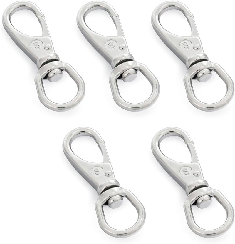Shonan.Systems SHONAN 2.7 Inch Swivel Snap Hooks, 5 Pack Marine Grade Spring Snaps, Flag Pole Clips, Swivel Hook Clips for Scuba Diving, Dog leashes, Keychains, Bird Feeders - Image 3