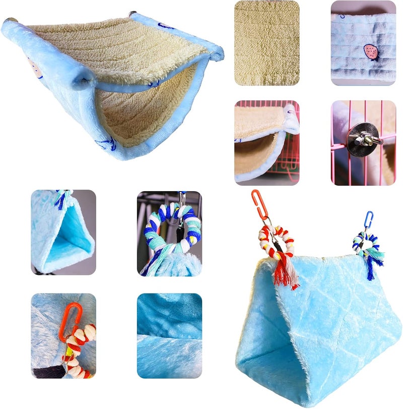 matafat 2Pcs Bird Bed for Cage Hanging Hammock Snuggle Hut Parrot Sleeping Bed Tent Toy Bird Nest Perch for Parakeet Budgies Cockatiels Cockatoo Finch Conures - Image 3