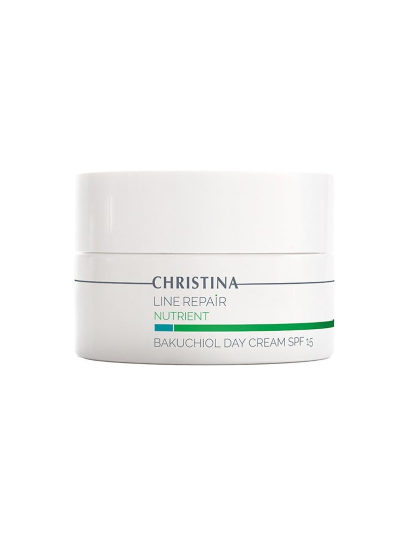 Christina CHRISTINA Line Repair Bakuchiol Day Cream with SPF 15 | Face Moisturizer with Blue Light Defense, Ideal for Combination, Normal, Dry Skin | Cream For Face with Anti-Aging effect 50ml / 1.7 fl.oz  - Image 1