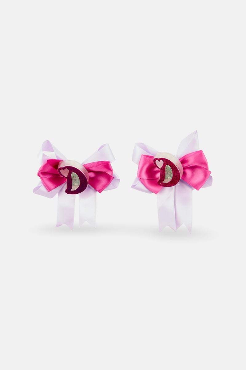 Love Diana Kids Girl 2 Pcs Dance N Flash Hair Bows, Pink Combo  - Image 2