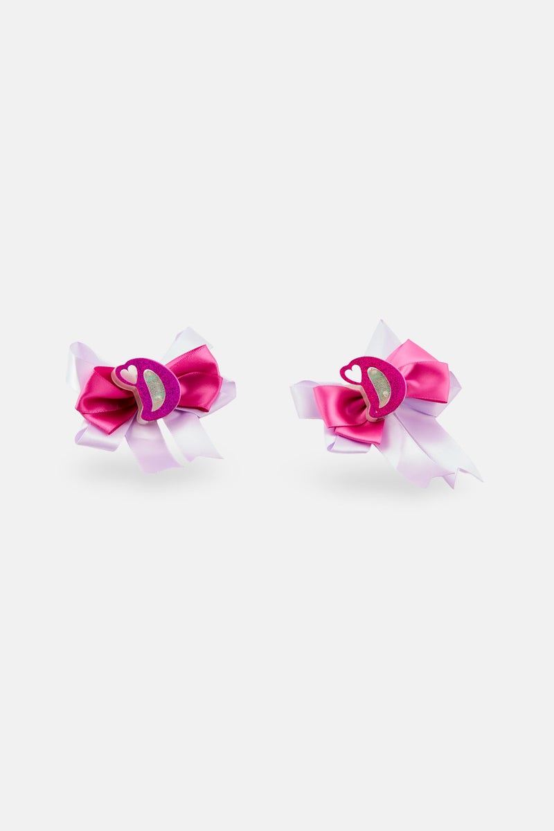 Love Diana Kids Girl 2 Pcs Dance N Flash Hair Bows, Pink Combo  - Image 3