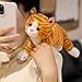PEACH CAT Striped Cat Stuffed Animal 98 Realistic Kitten Plushies Soft Plush Toys Gifts for Kids Orange - Image 4