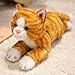PEACH CAT Striped Cat Stuffed Animal 98 Realistic Kitten Plushies Soft Plush Toys Gifts for Kids Orange - Image 2