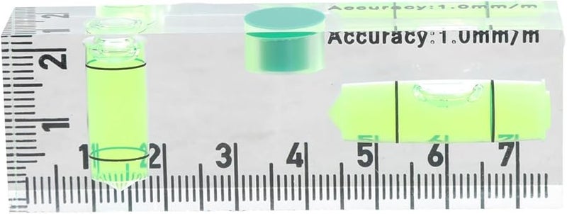 Acrylic Check Bubble Level Tool 75x25x15MM with 90 and 180 Degree Strong Base - Image 2