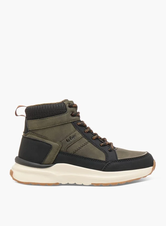 Lee Cooper Boys' High Top Sneakers with Lace-Up Closure