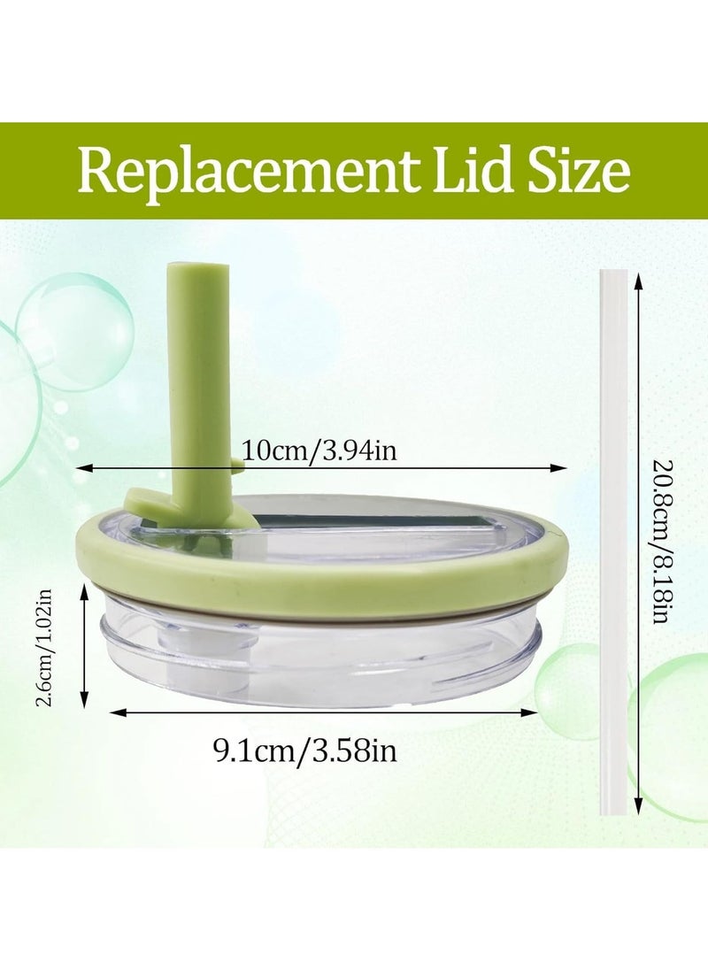 Generic - 2 Pack 40 oz Tumbler Flip Straw Lid Replacement fit for Stanley Quencher, Reusable Tumbler Cover, Spill Proof Splash Resistant Tumbler Lids for Stanley Cup and HydroJug Traveler (White*2) - Image 1