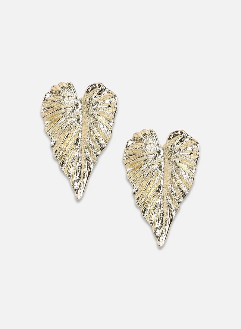 SOHI Ethereal Leaf Artificial Stud Earring Jewellery