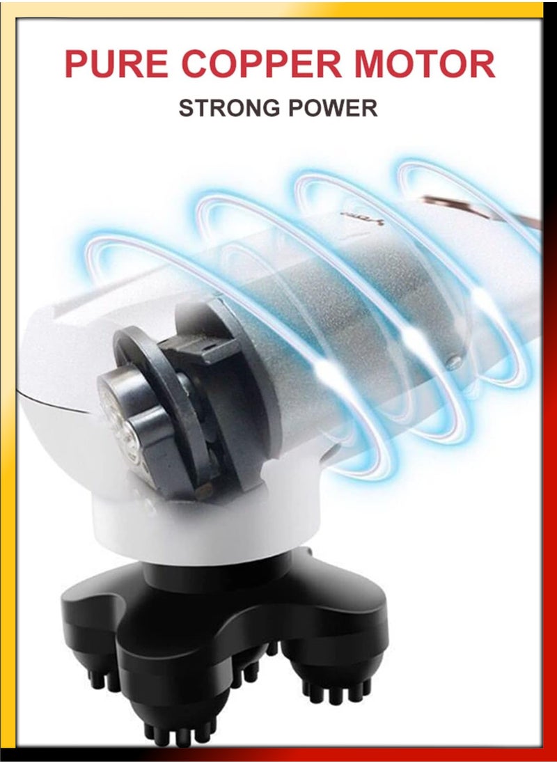 DBLEW - Electric Handheld 6 Heads Full Body Massager With Long Handle Deep Tissue Hammer Massage Percussion Vibration For Neck Shoulder Back Arms Leg Foot Calf Muscle Relax Pain Hand Tension Relief - Image 1