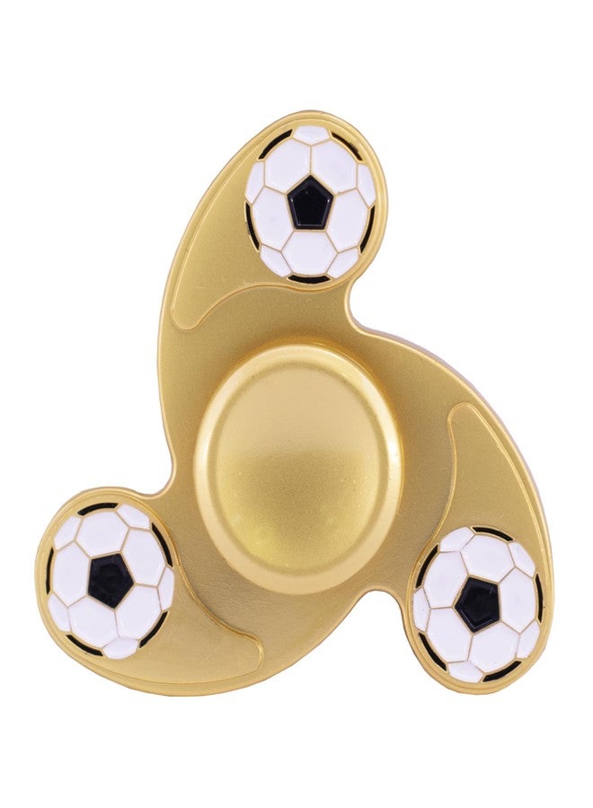 Premsons® Hand Spinner Desk Toy - High Speed Smooth Finger Spin Sensory Fidget Stress Relief Game Play for Kids & Adults - Birthday Party Gift - Combo - Rainbow Splash Triangular Head + Cross Gold - Image 3