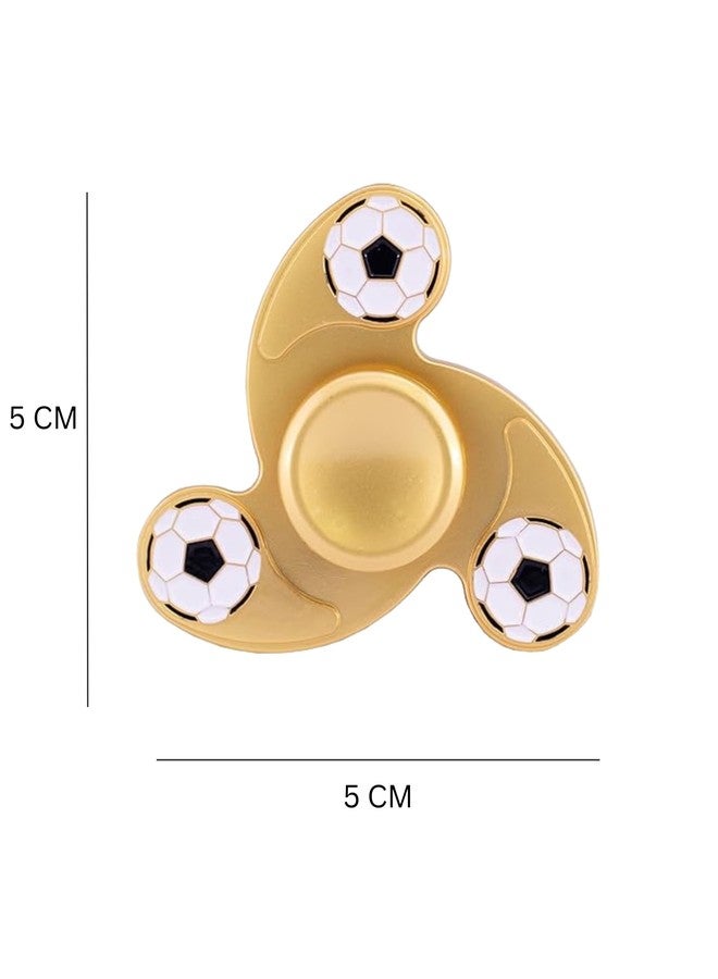 Premsons® Hand Spinner Desk Toy - High Speed Smooth Finger Spin Sensory Fidget Stress Relief Game Play for Kids & Adults - Birthday Party Gift - Combo - Rainbow Splash Triangular Head + Cross Gold - Image 4