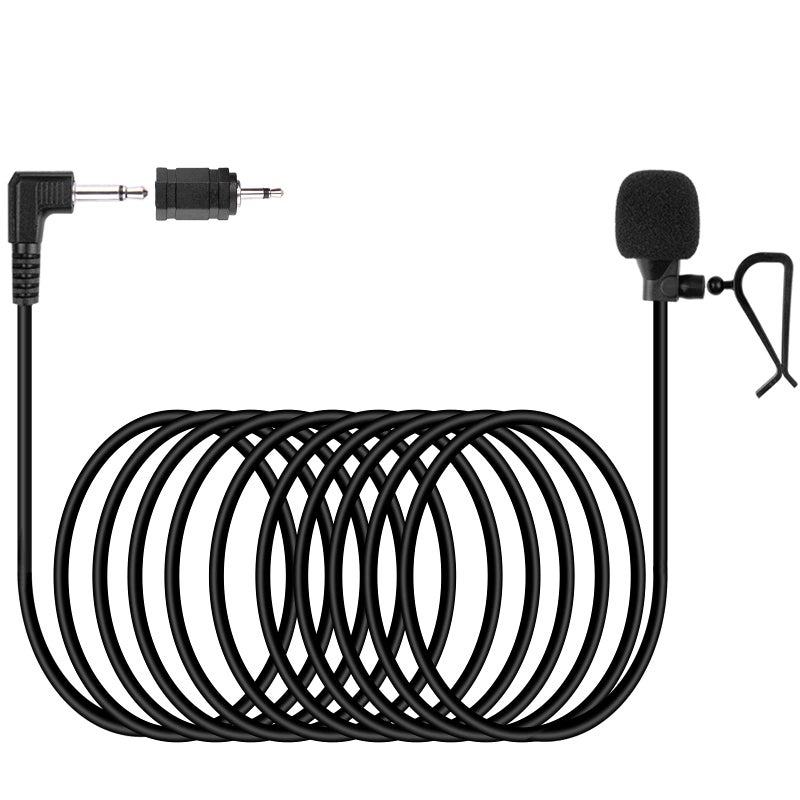 weishan 3.5mm Car Microphone 16ft External Assembly Mic Replacement for Boss JVC Sony Pioneer Vehicle Head Unit Enabled Stereo Radio CD GPS DVD with 2.5mm Adapter - Image 1