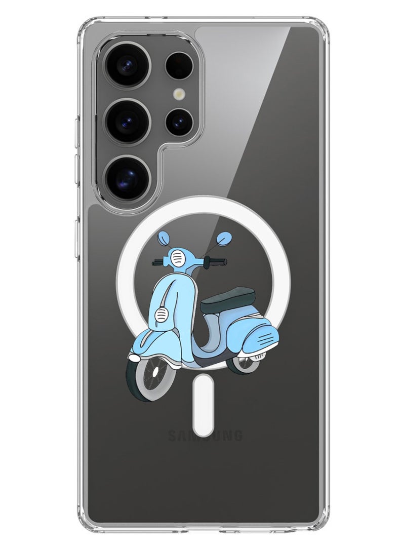Theodor Magnetic Case for Samsung Galaxy S25 Ultra 6.9-inch Compatible with MagSafe Wireless Charging, Shockproof Phone Bumper Cover Vespa - Image 1
