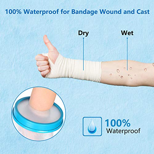VALLEYWIND Kids Arm Cast Covers for Shower Bath Teens Waterproof and Watertight Cast Bandage Protector Bag for Broken Surgery Wound Arm, Hands, Wrists, Elbow, Fingers, Reusable Keeps Bandage Dry (L) - Image 4