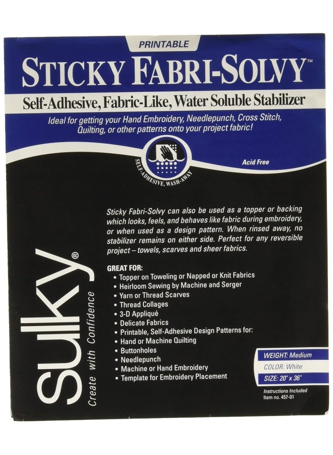 Sulky Stabilizer White 20 X 36 - Image 1