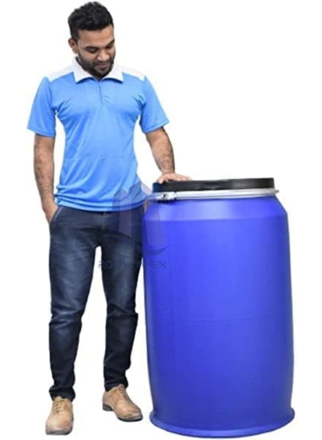 Royal Apex 220 Liter Food Grade Drum Blue Color Open Top Pvc Storage Container For Multipurpose  - Image 5