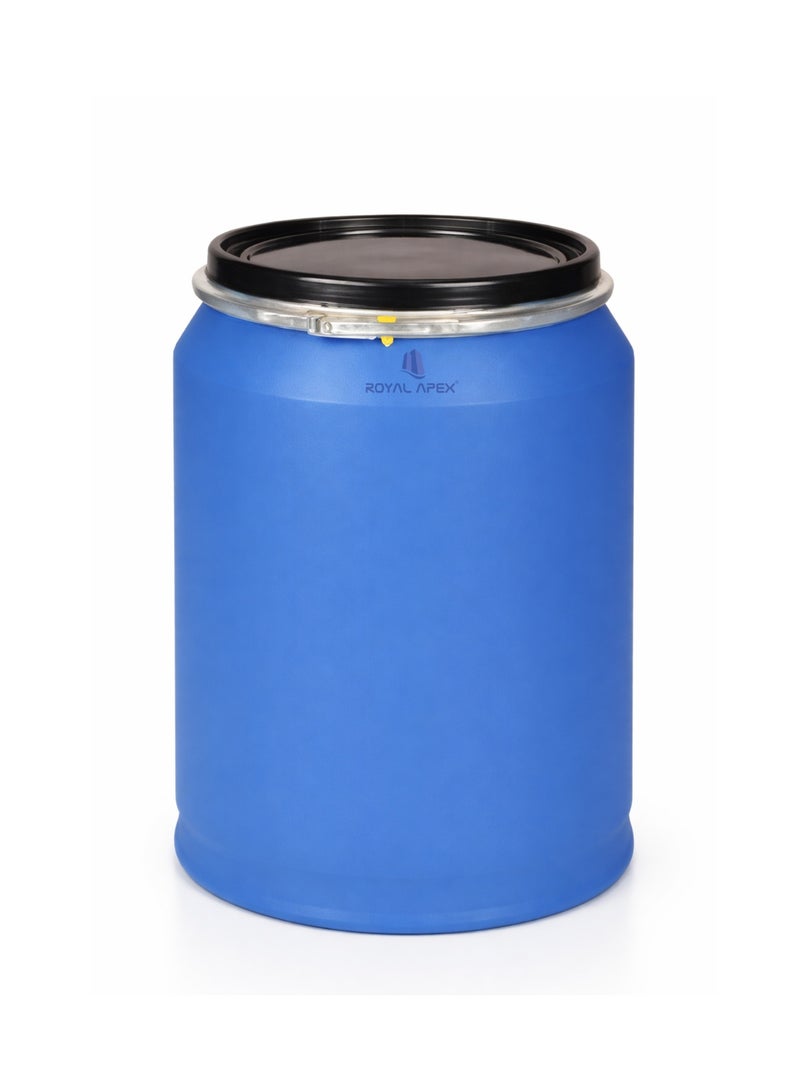 Royal Apex 220 Liter Food Grade Drum Blue Color Open Top Pvc Storage Container For Multipurpose - Image 1