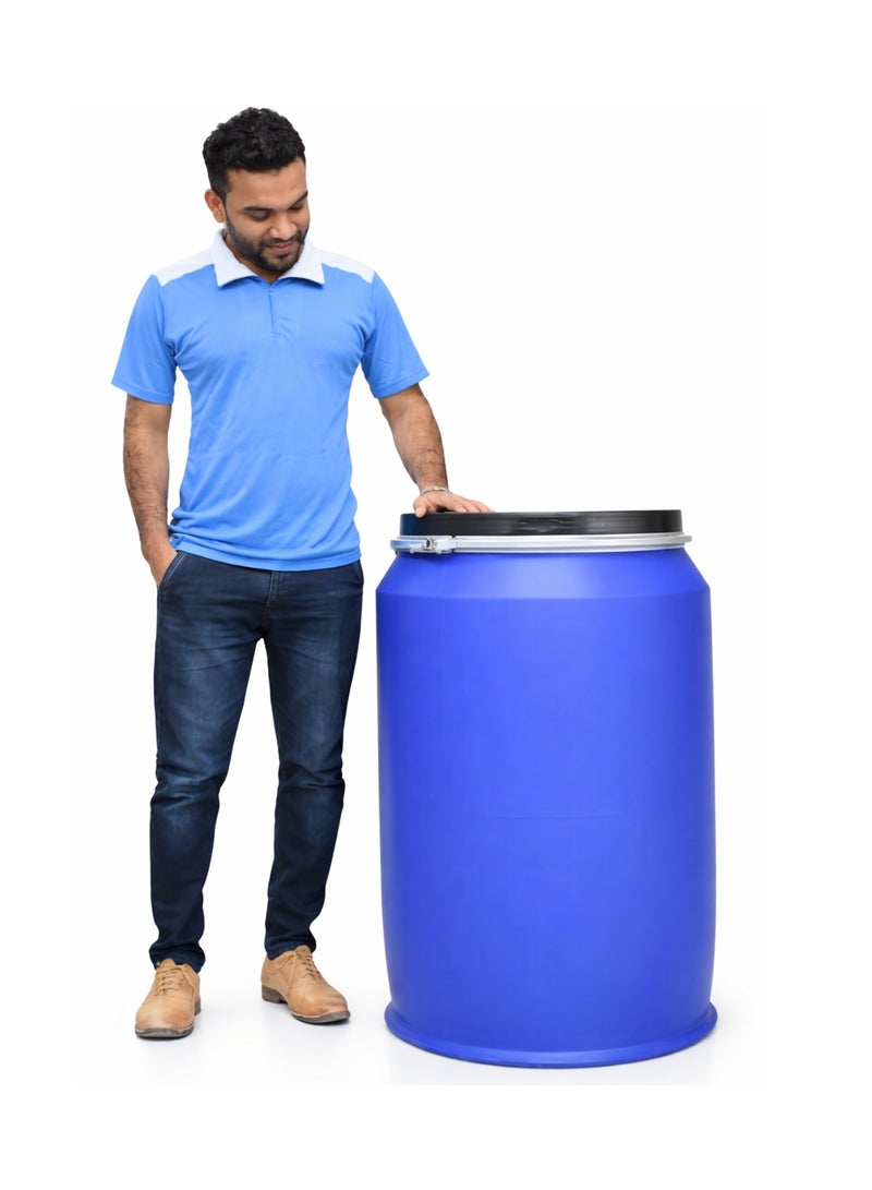 Royal Apex 220 Liter Food Grade Drum Blue Color Open Top Pvc Storage Container For Multipurpose - Image 5
