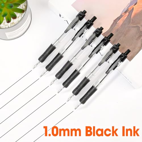 YesBes 100 Pack Ballpoint Pens Bulk, Retractable Black Pens Ballpoint Medium Point 1mm with Super Soft Grip, No Bleed Ink Pens Smooth Writing, School, Office, Teacher Supplies, Best Gifts for Coworkers - Image 2