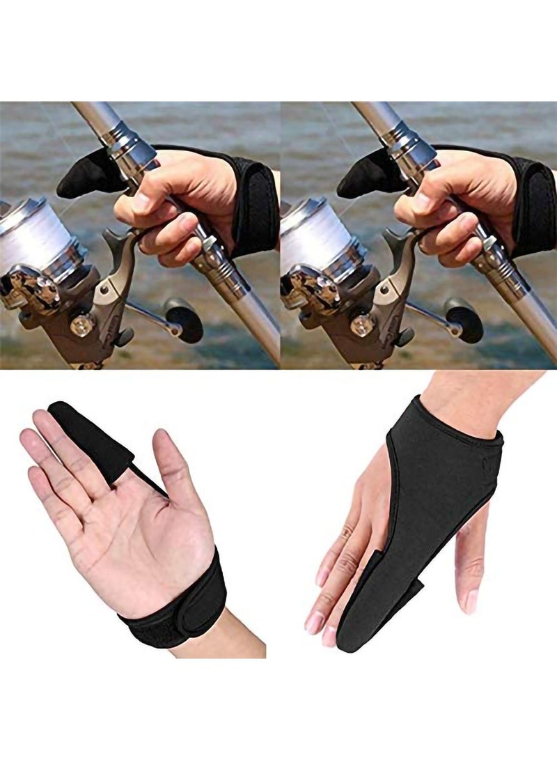 SYOSI Sports Fishing Gloves Single Finger Glove Professional Single Finger Navy Fishing Glove Outdoor Anti-slip Stall Glove Black Index Finger Protector for Surf Fishing Unisex Elastic Band Glove - Image 4
