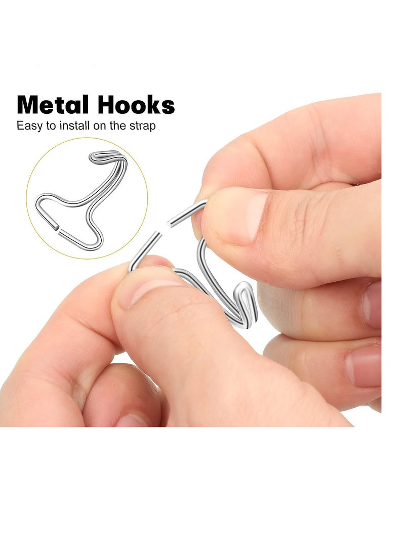 SYOSI 100 Pcs Plum Plate Metal Hook, 50 Pcs Plastic Car Seat Covers Chucks, 50 Pcs Metal Hooks Locking Clip Plastic Card, Fixed Buckle for Car Seat Cover Installation Replacements Accessories - Image 2