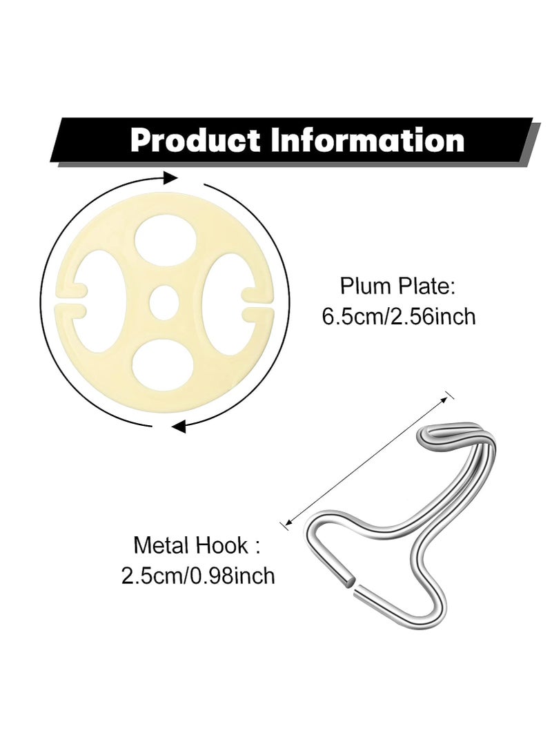 SYOSI 100 Pcs Plum Plate Metal Hook, 50 Pcs Plastic Car Seat Covers Chucks, 50 Pcs Metal Hooks Locking Clip Plastic Card, Fixed Buckle for Car Seat Cover Installation Replacements Accessories - Image 5