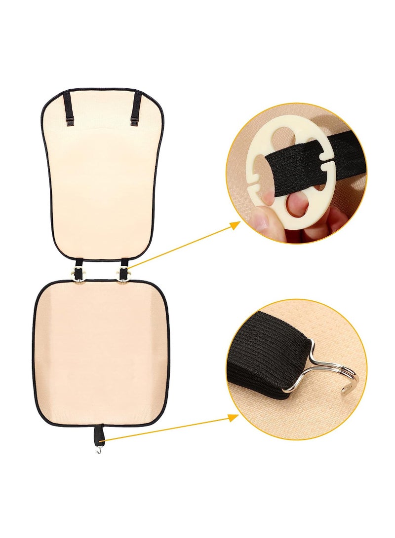 SYOSI 100 Pcs Plum Plate Metal Hook, 50 Pcs Plastic Car Seat Covers Chucks, 50 Pcs Metal Hooks Locking Clip Plastic Card, Fixed Buckle for Car Seat Cover Installation Replacements Accessories - Image 4