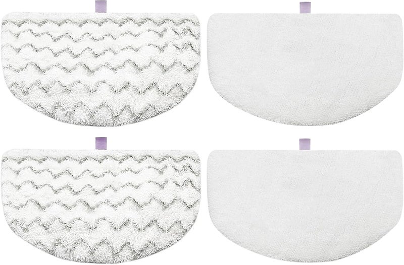 Wisorder 4 Pack Steam Mop Pads for Bissell Powerfresh Steam Mop 1940 1440 1544 1806 2075 Series, Model 19402 19404 19408 19409 1940A 1940F 1940Q 1940T 1940W B0006 B0017, Microfiber Washable, Reusable - Image 1