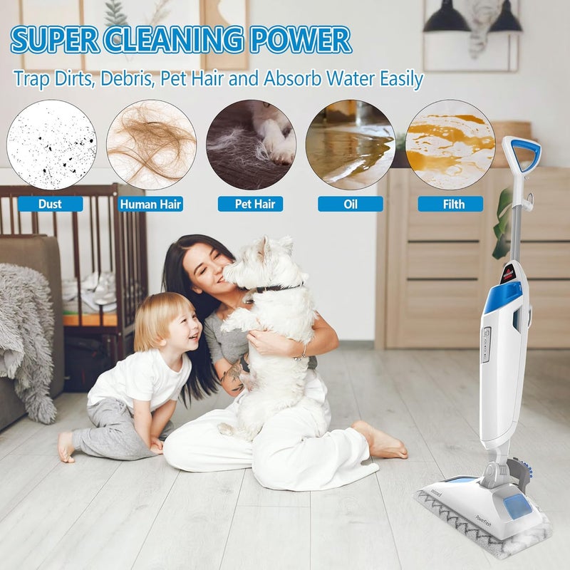 Wisorder 4 Pack Steam Mop Pads for Bissell Powerfresh Steam Mop 1940 1440 1544 1806 2075 Series, Model 19402 19404 19408 19409 1940A 1940F 1940Q 1940T 1940W B0006 B0017, Microfiber Washable, Reusable - Image 4