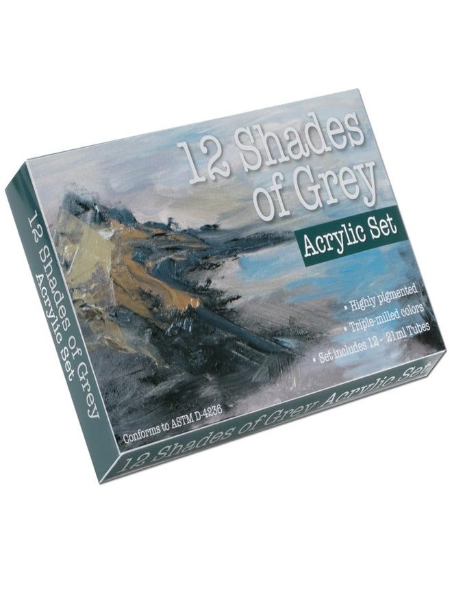 Creative Mark 12 Shades Of Grey Acrylic Paint Colors - Set of 12 Assorted Greys (21ml/0.7oz), Highly Pigmented Grey Colors for Painting & Crafts - Image 4