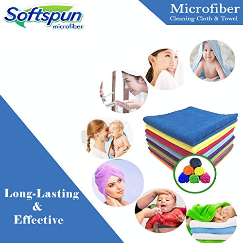 SOFTSPUN Microfiber Baby Face & Bath Towel Set of 3 Pieces 40x40 40x60 Cms & 60x120 Cms 340 GSM Pink! Super Soft & Comfortable for Newborn Babies Quick Drying Ultra Absorbent in Large Size. - Image 3