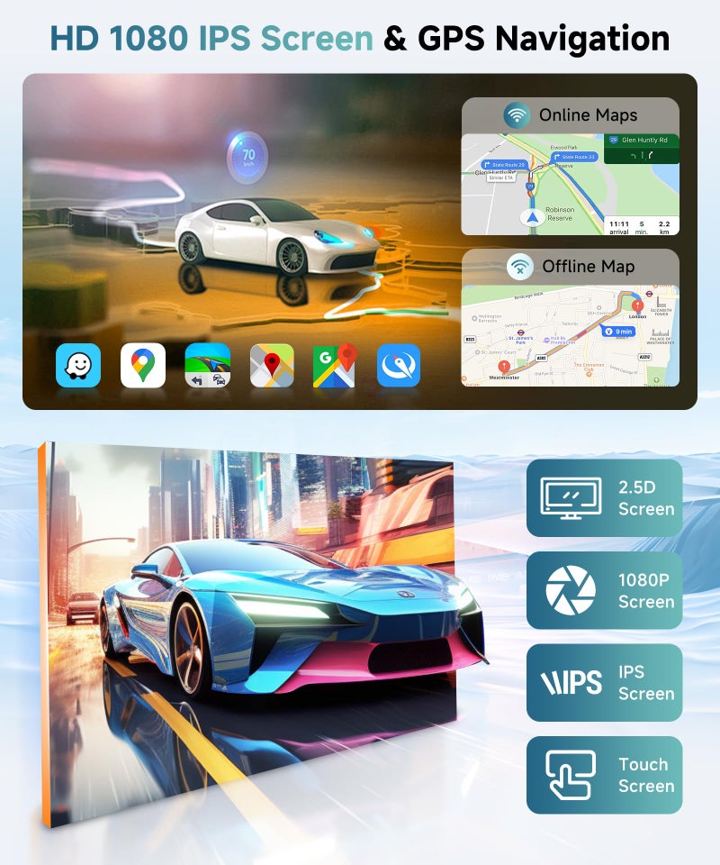 Sellrich 4 Core 2G+64G Car Radio for 2003-2006 Chevrolet Chevy Silverado GMC Sierra Yukon Tahoe Impala Hummer H2, 7" IPS Touch Screen Android Car Stereo with DSP Carplay Android Auto FM SWC Backup Camera - Image 5