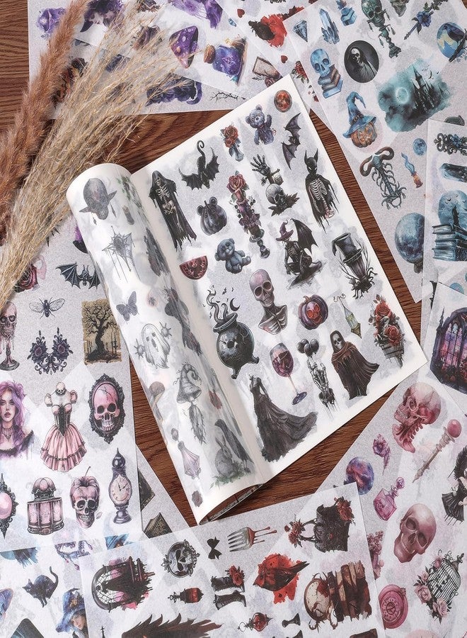 SAMVARDHAN Sticker Book Set – 24 Sheets/480+ Paper Sticker Booklet, Decoration Washi Stickers, Die-Cut Sticker's for Project, Gothic Vintage Sticker's, Journals, Scrapbooking (Night Fantasies) - Image 5
