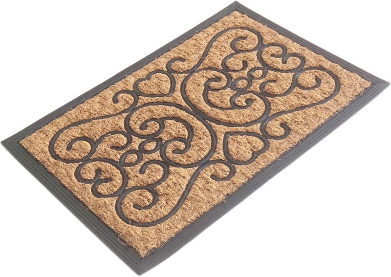 Orchid Moulded Panama Natural Doormat 40x60 cm, Non-Slip Absorbent Dirt Tapper Door Mats, Floor Mats For Front Back, 100% Natural Coir Weather Resistant Eco-friendly Entrance Mat (RB-6959) - Image 5