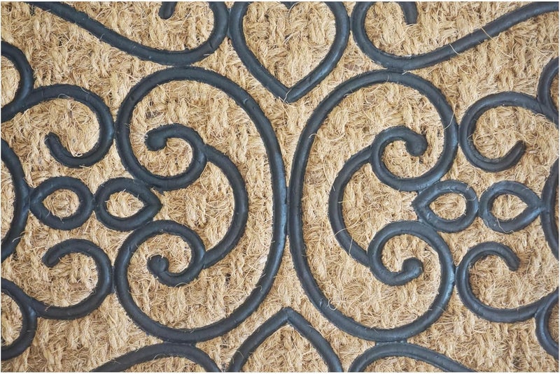 Orchid Moulded Panama Natural Doormat 40x60 cm, Non-Slip Absorbent Dirt Tapper Door Mats, Floor Mats For Front Back, 100% Natural Coir Weather Resistant Eco-friendly Entrance Mat (RB-6959) - Image 2