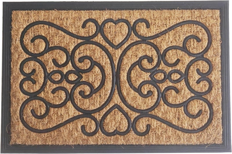 Orchid Moulded Panama Natural Doormat 40x60 cm, Non-Slip Absorbent Dirt Tapper Door Mats, Floor Mats For Front Back, 100% Natural Coir Weather Resistant Eco-friendly Entrance Mat (RB-6959) - Image 4