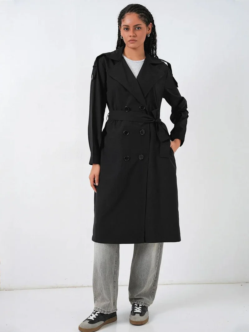 BIG DART BDART Long Double Breasted Trench Coat