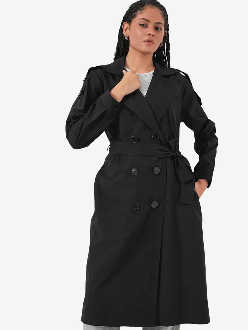 BIG DART BDART Long Double Breasted Trench Coat