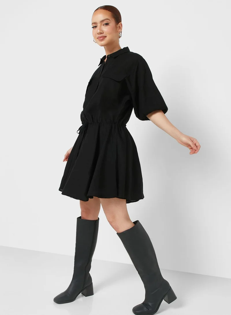 Nocturne Button Detail Shirt Dress