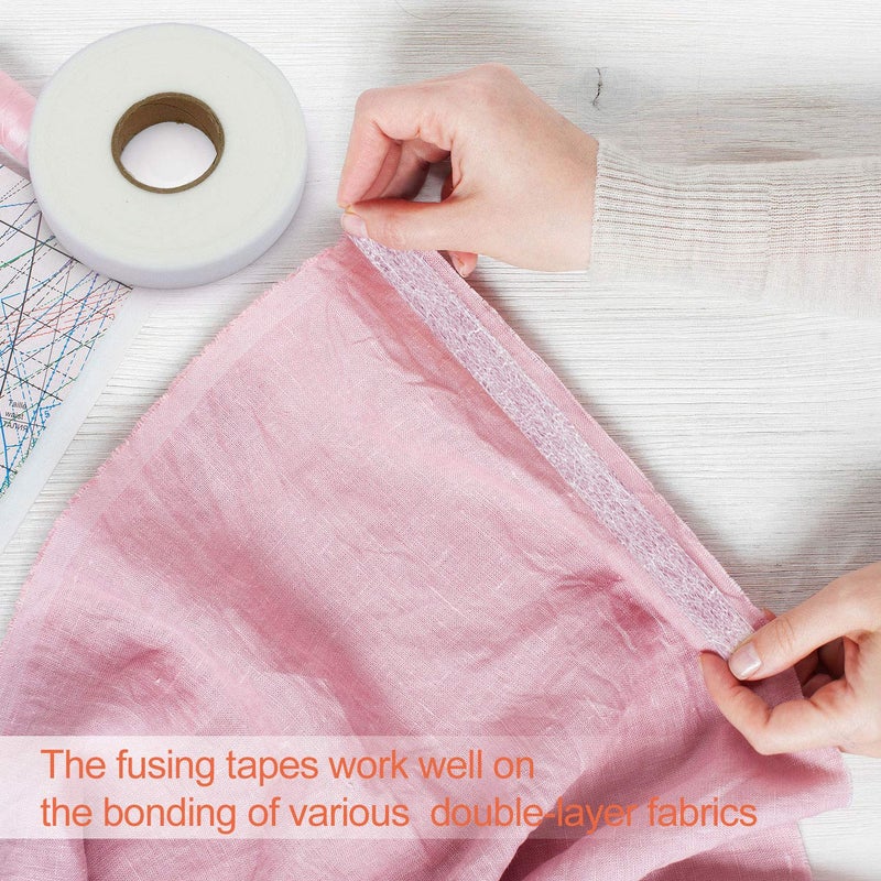 BOAO Boao Iron-On Hemming Tape Fabric Fusing Tape Fusible Bonding Web Adhesive Tape For Bonding Clothes Jeans Pants Collars, 100 Yards (3/4 In)  - Image 4