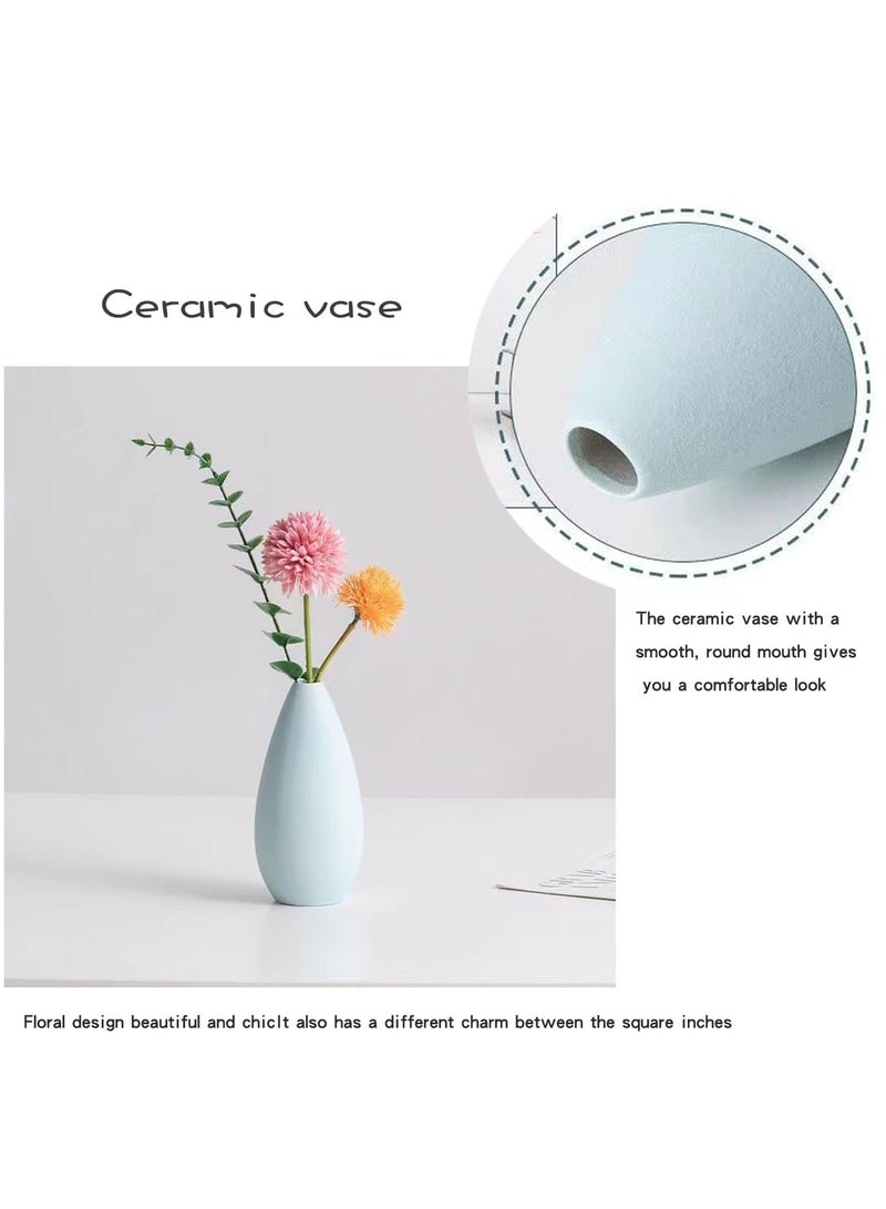 JOGAMS Ceramic Vase Set 3 for Modern Home Decor Vase for Farmhouse Living Room Tabletop Bookshelf Decoration Centerpiece Table Decor Boho Decor - Image 3