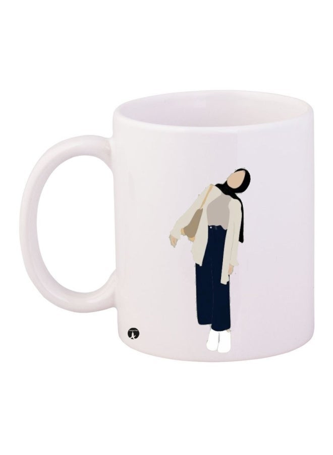 RYN Printed Coffee Mug White/Black/Blue