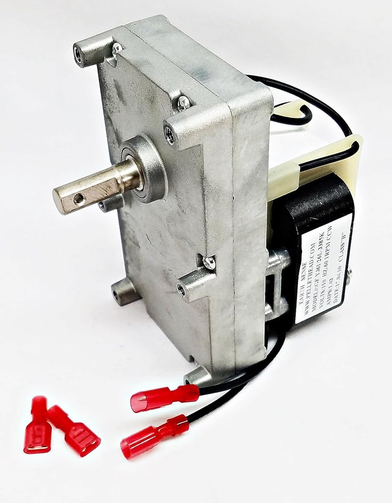 esesstoves Breckwell 1 RPM Clockwise Auger Feed Motor, Gearbox Assembly for Pellet stoves, Sealed Ball Bearing with Hole CE-017 - Image 1