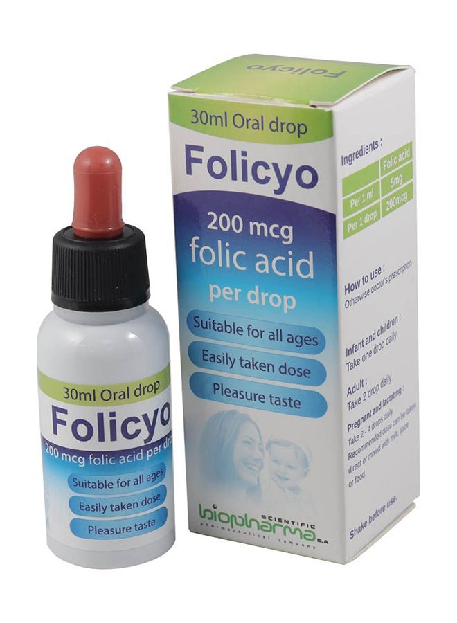 Folicyo Folic Acid 200mcg Per Drops - 30Ml