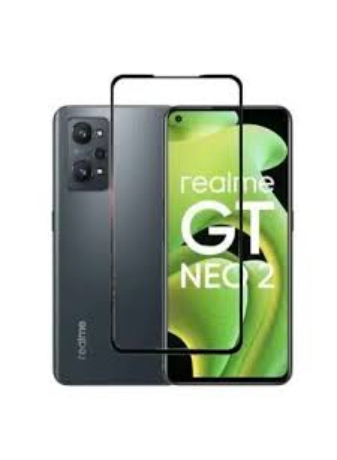 حماية شاشة لجهاز Realme GT Neo 2، واقي زجاجي مقسى 5D بصلابة 9H، خالي من الفقاعات، واقي شاشة HD واضح لجهاز Realme GT Neo 2