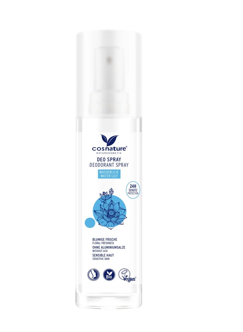 cosnature Deo Spray Waterlily – Long-Lasting Freshness & Gentle Care – 75 ML – Made in Germany - Image 1